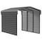 Arrow Storage Products Galvanized Steel Carport, W/ 2-Sided Enclosure, Compact Car Metal Carport Kit, 10'x15'x9', Charcoal CPHC101509ECL2 - alternate 1